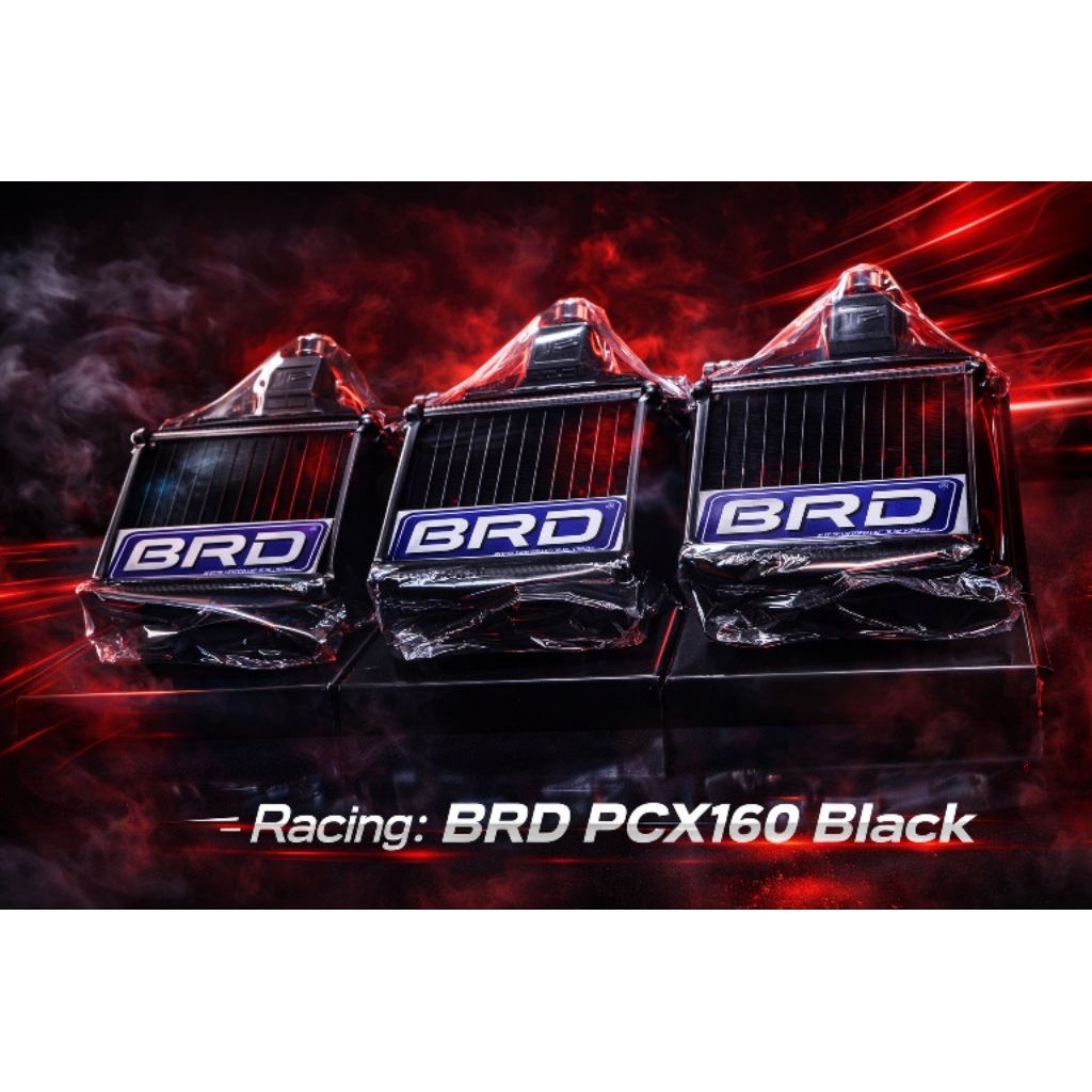 หม้อน้ำ PCX160 ปี 2021 - 2025 ชุบดำ แบรนด์ BRD(บางมด)