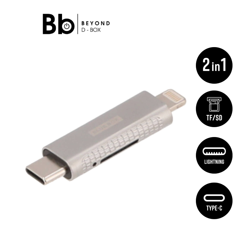 การ์ดรีดเดอร์ Blue Box LinkMate  Mini Type C to TF Memory Card Reader Adapter 3.0 Silver by BB Beyon