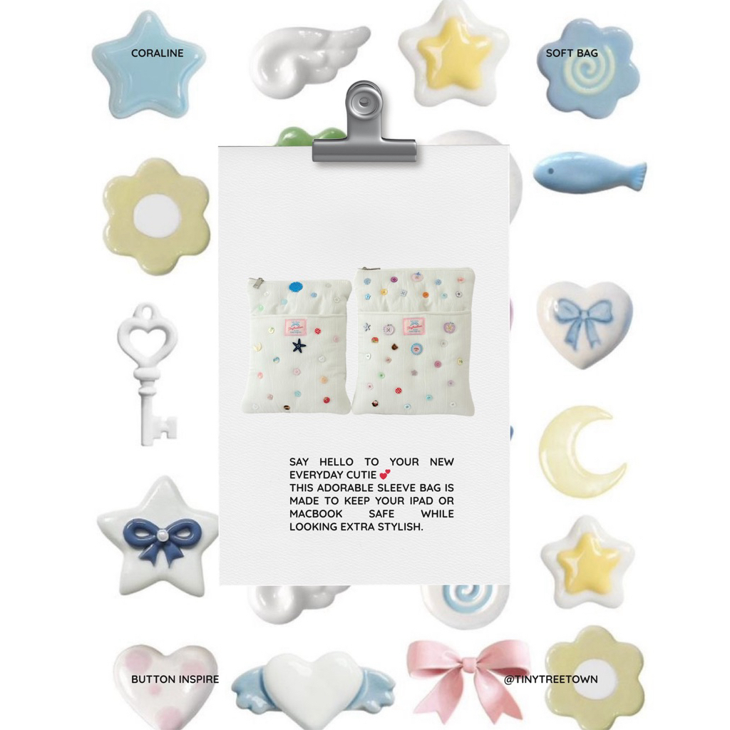 Tinytreetown - Coraline laptop soft bag