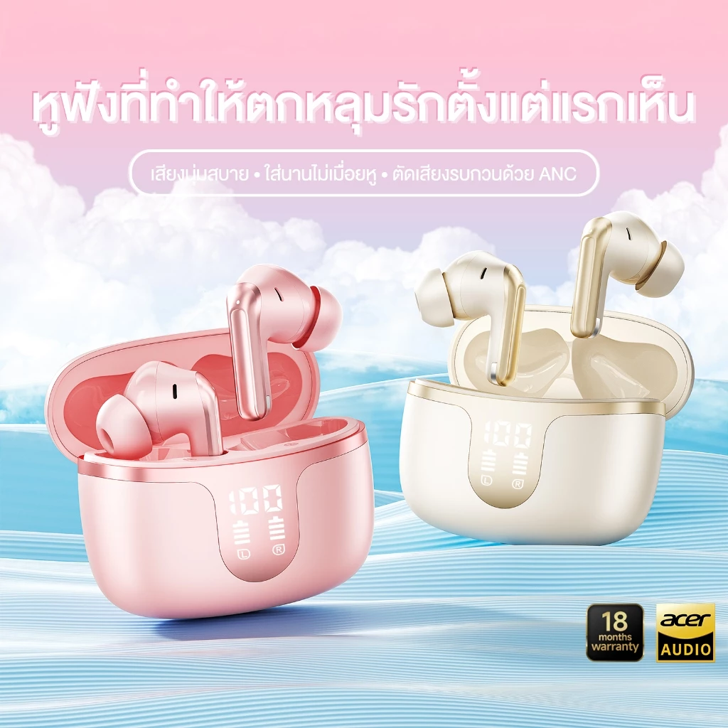 Acer OHR721 หูฟัง TWS Bluetooth ANC/ENC ตัดเสียงรบกวน