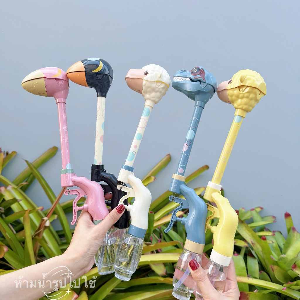 2026 พร้อมส่ง ปืนฉีดน้ำแรง ยิงไกล จุเยอะ ปืนฉีดน้ำเด็กสงกรานต์ ปืนฉีดน้ำ คอยาว ลายการ์ตูน  กระบอกฉีดน้ำการ์ตูน