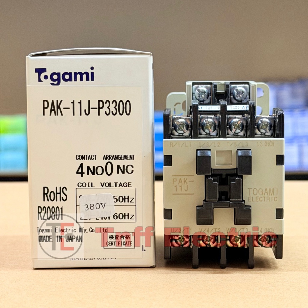 Togami PAK-11J (คอยล์ 24V, 48V, 220V, 380V) แมกเนติก คอนแทคเตอร์ (1NO)
