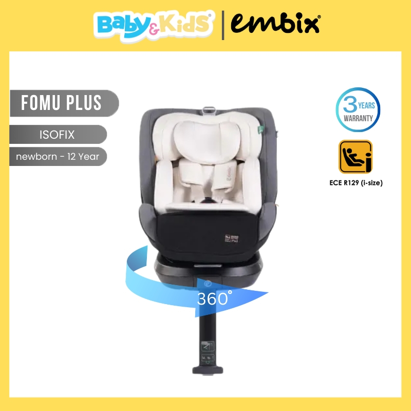 🎈แรกเกิดถึง 12 ปี 🎈Embix คาร์ซีท รุ่น Fomu plus คาร์ซีทเด็ก เด็กแรกเกิดถึง 12 ปีหมุนได้ 360 องศา รูปที่ 8