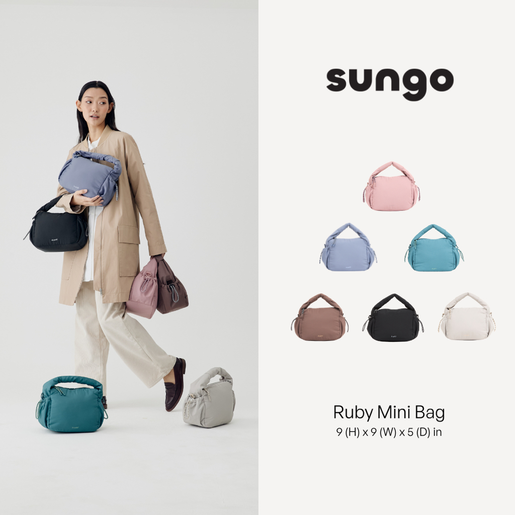 Sungo Ruby Mini Crossbody (SG007-SG021) กระเป๋ามินิ น่ารัก ผ้าพัฟฟี่ มี 6 สี Puffy Mini Shoulder Bag