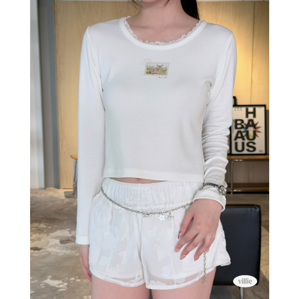 villie Dear Villie Top เสื้อแขนยาวลายกวาง