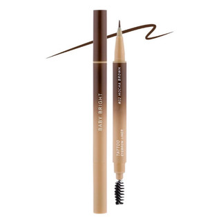 Baby Bright Tattoo Eyebrow Liner เบบี้ไบร์ท แทททู อายบราวไลน์เนอร์ คิ้วโสม เส้นคม+บำรุง พู่กันหัวแบน+แปรงปัด 0.5 กรัม