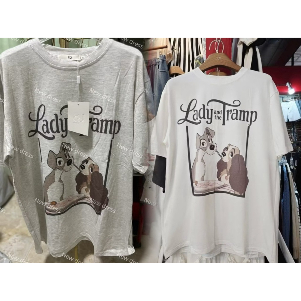 U2🩶 เสื้อยืดลาย Lady ทรั้ม