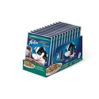 Purina Felix 1กล่อง(12ซอง) อาหารเปียกแมวเฟลิกซ์ Complete & Balanced กินเป็นมื้อหลักได้