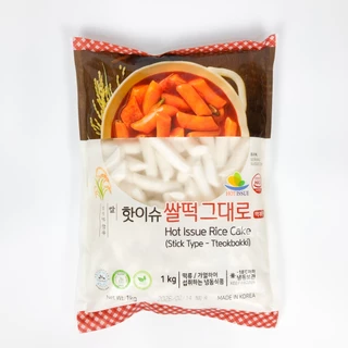 Tteokbokki Topokki 1KG ต๊อกโบกี แป้งต๊อกบกกีแป้งข้าวจ้าว ,ต้นตำรับ 떡볶이