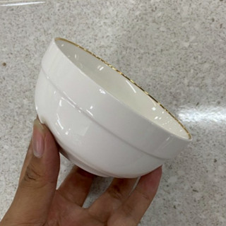 ถ้วยเซรามิก 4 นิ้ว ถ้วยน้ำจิ้ม ถ้วยขอบทอง ทำจากเซรามิกเนื้อด…