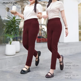 Montipa กางเกงแปดส่วนทรงสลิม ซิปซ่อนด้านข้าง ผ้า Span D RAPSS21