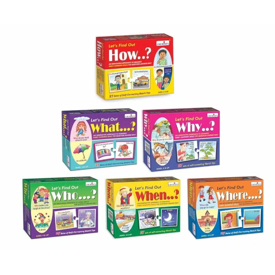 Creative’s – Let’s Find Out: WH Questions Bundle (ครบเซ็ต 6 กล่อง) ชุดเสริมทักษะถาม–ตอบยอดนิยมสำหรับ