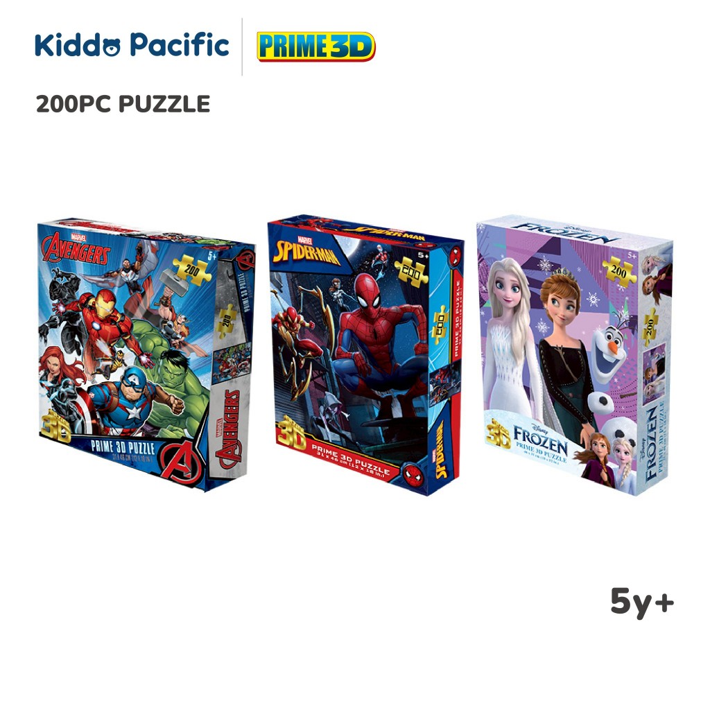 PRIME3D 200PC DISNEY FROZEN -MARVEL AVENGERS-SPIDERMAN -DISNEY CARS  PUZZLE จิ๊กซอว์ 3 มิติ