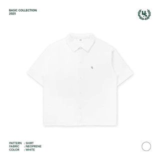 Highschool Basic Collection : Relax Comfy neoprene Shirt เสื้อเชิ้ต คอปก คอมฟีนีโอพรีน - TPB07598