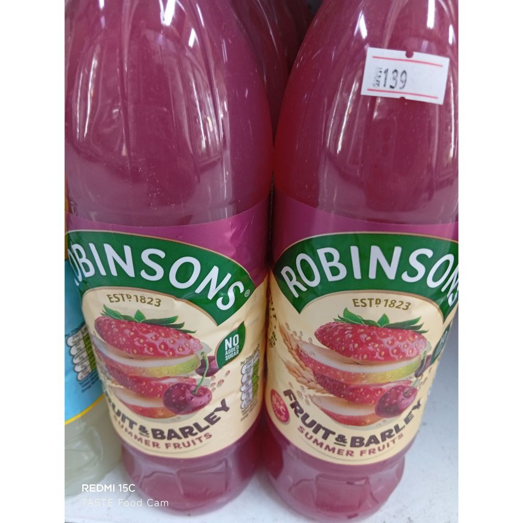 ROBINSON'S * NEW FRUIT & BARLEY EDITION * Summer Fruits Squash / Cordial - 1L