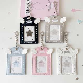 พร้อมส่ง🇹🇭เฟรมการ์ดปีกนางฟ้า Angel Wings Card Holder พวงกุญแจโฟโต้การ์ด ใส่การ์ด ใส่บัตร (AB) #CD5
