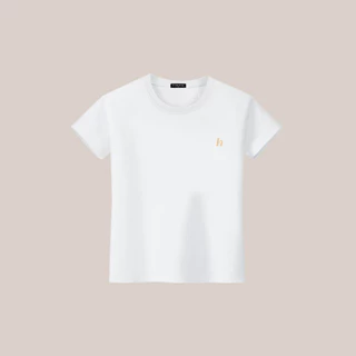 haas : NEW collection เสื้อยืดทรงผู้หญิง ปัก h รหัส HBSK2376