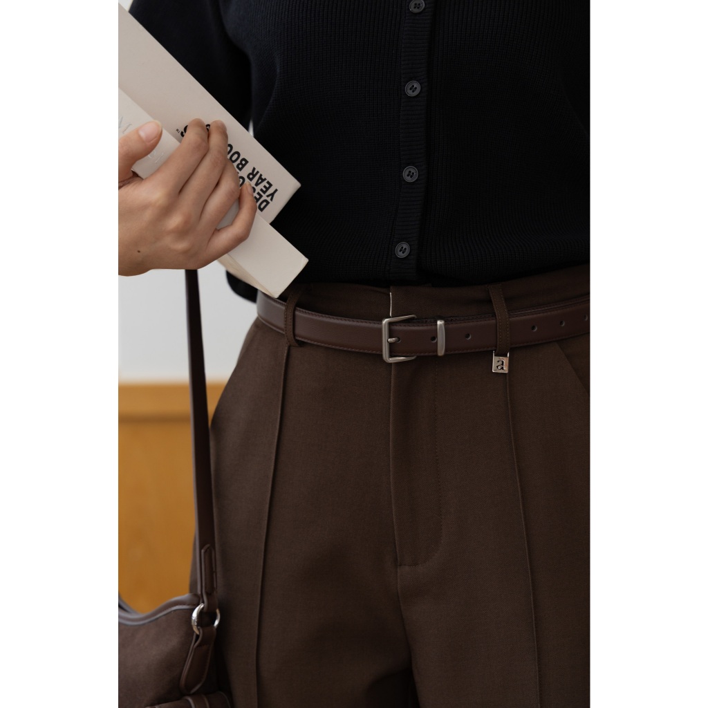 avocado- Forma Belt เข็มขัดหนังแท้ปั๊ม Logo I มี 2 สี