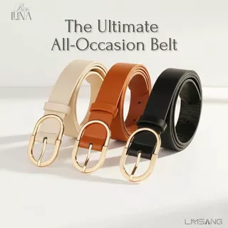 (🇹🇭 พร้อมส่ง) LAMSANG B06 LUNA Belt เข็มขัด ผู้หญิง หนัง PU ขนาด 2.8 x 105 cm