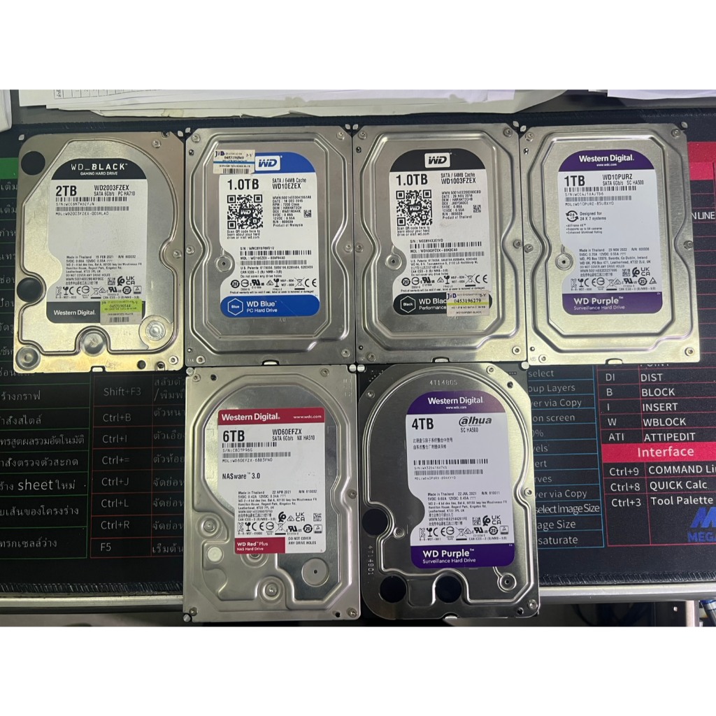 ็HDD (ฮาร์ดดิส PC) มือสอง​ 6TB/ 4TB/ 2TB/ 1TB ​ มือสอง​