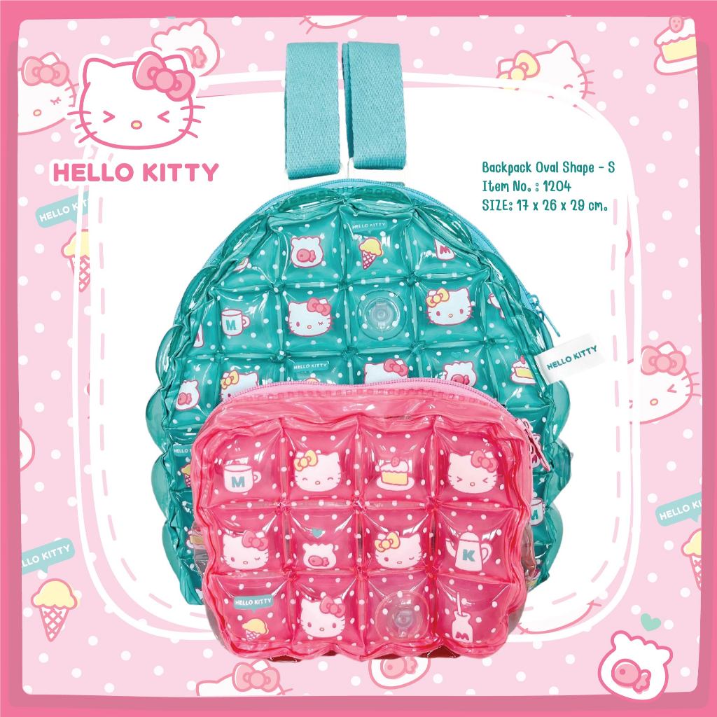Backpack Oval Shape-S- ลาย Kitty Pop Face