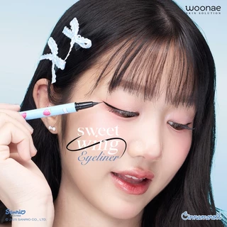 WOONAE SWEET WING EYELINER วูเน่ สวีท วิง อายไลเนอร์ #01 Chocolate Noir ลายซินามอโรล Cinnamoroll Sanrio