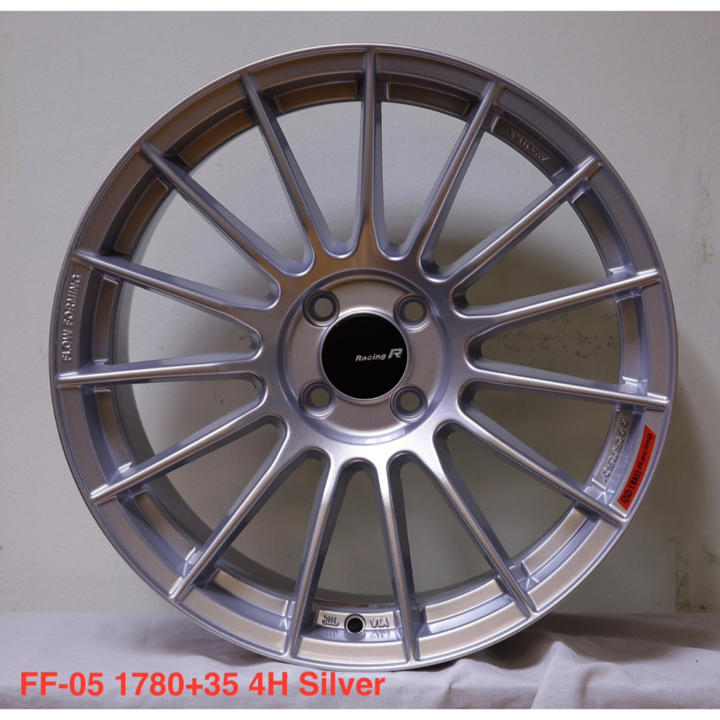 ล้อแม็ก RS05RR 4รู100 ET35 ซิลเวอร์ กว้าง8 ขอบ17นิ้ว(ราคา 4วง)