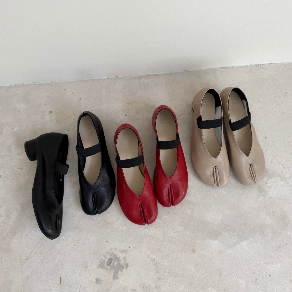 [Pre-order 10-15 days] WEAR.SOUL #S673-Tabi Ballet Strap Shoes รองเท้ากีบหมู