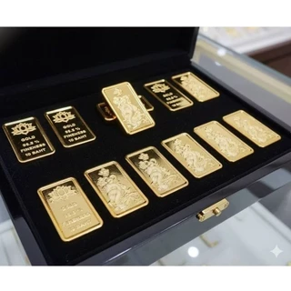 ทองแท่งจำลองไมครอนเ เครื่องประดับไว้ใช้ในงานมงคล งานแต่งงาน ให้เป็นของขวัญสวยเหมือนของจริง มีขนาด 2สลึง ถึง 10 บาท