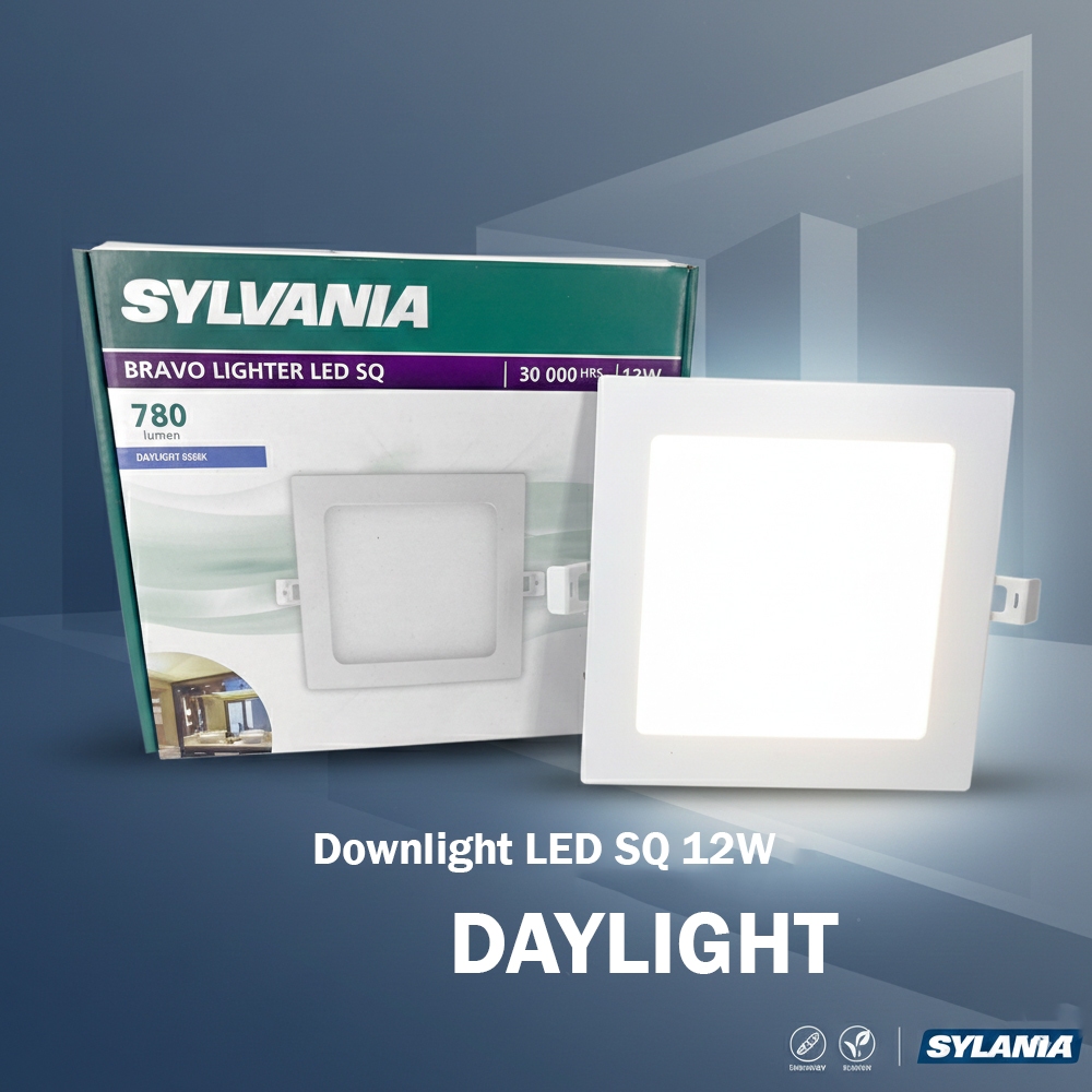 ดาวน์ไลท์ SYLVANIA BRAVO LIGHTER LED SQ (12W) แสงขาว DayLight