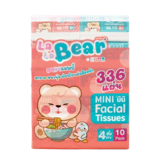 Megapro - (1 ลัง) Lala bear ทิชชู่เช็ดหน้า 336 แผ่น (10แพ๊ค 100 ห่อ) กระดาษทิชชู่ หนา 4ชั้น