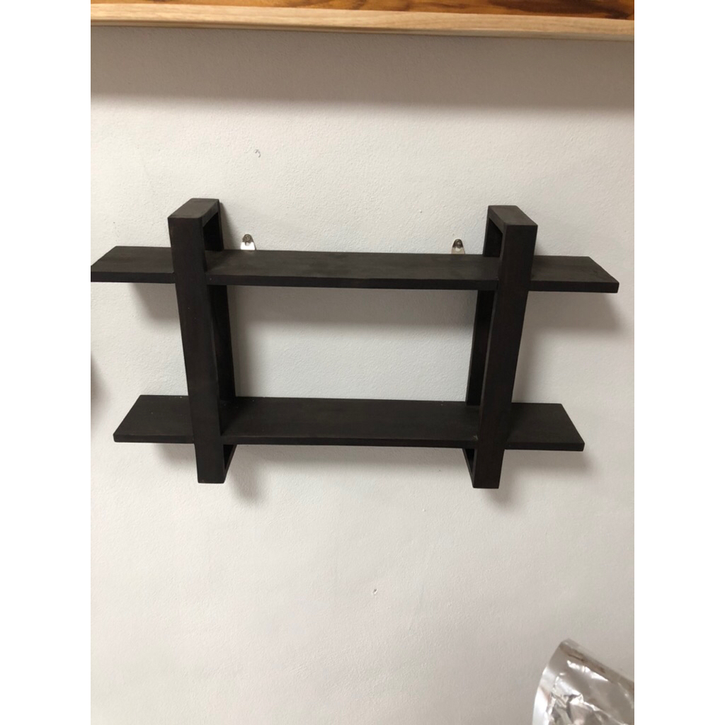 ชุดแขวนผนังไม้สักทอง  (งานสีดำ)