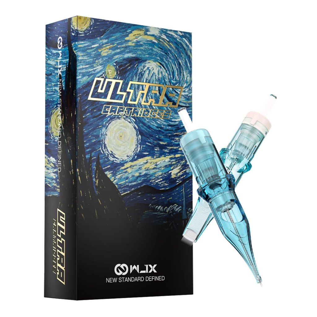 ULTRA Tattoo Cartridge Needles เข็มสักแบบตลับ ป้องกันหมึกไหลย้อน สำหรับเครื่องสัก 10 ชิ้น/กล่อง