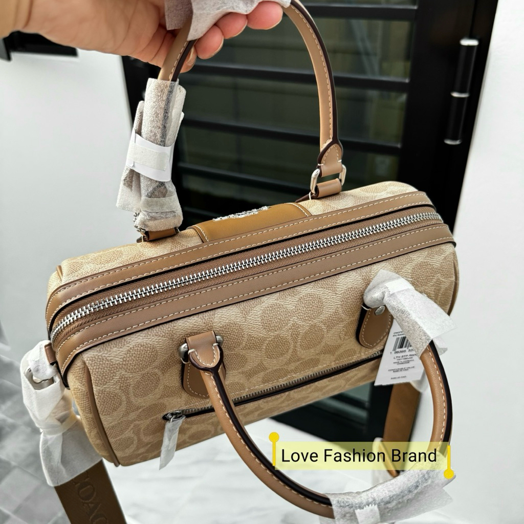 👑ผ่อน 0%👑 กระเป๋าสะพาย 👜 Rowan Satchel Bag in Signature Canvas รหัส CW376 - รูปที่ 5