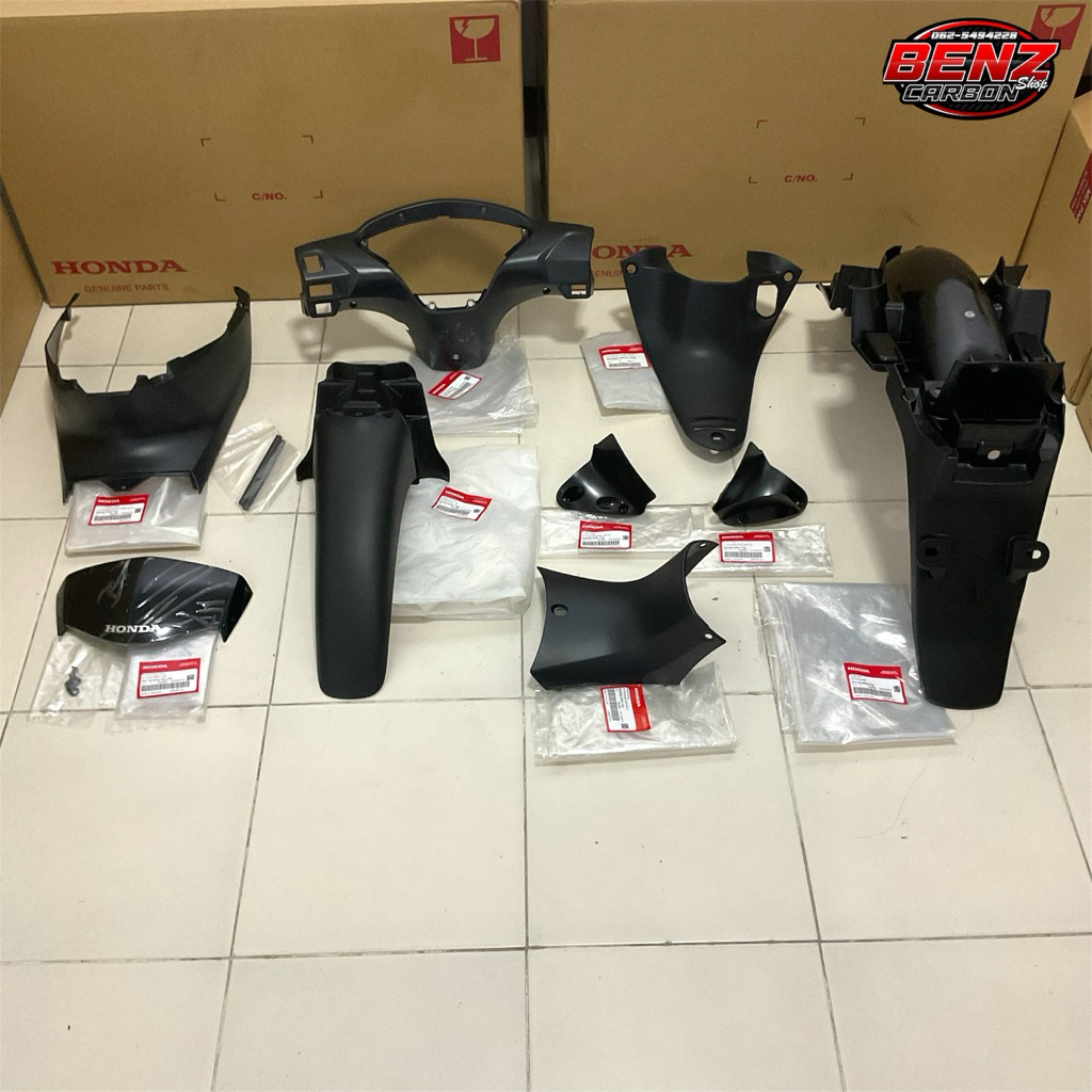 ชิ้นดำ เวฟ125ไฟเลี้ยวบังลม,เวฟ125sบังลม ชุด2ชิ้น,4ชิ้น,5ชิ้น,6ชิ้น,7ชิ้น,9ชิ้น