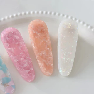 พร้อมส่ง.ส่งด่วนได้•คัมเเบคแล้วจ้า!!ราคาต่อคู่💞กิ๊บหินอ่อนรุ่นฮิต! กิ๊บติดชื่อ ขนาด7cm➿