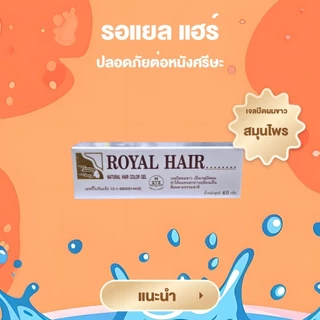เจลปิดผมขาว ผมหงอก รอแยลแฮร์(สินค้าแท้)Royal Hair (สูตรเก่าดั้งเดิมสีน้ำตาล) สารสกัดสมุนไพร ปลอดภัยต่อหนังศรีษะ