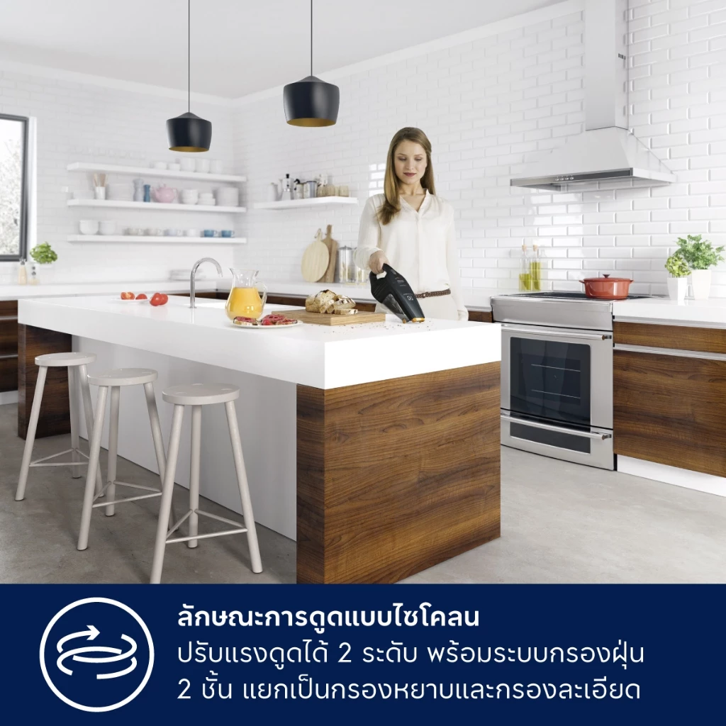 Electrolux เครื่องดูดฝุ่นไร้สาย ชนิดมือถือ 18V Rapido รุ่น ZB6218STM thumbnail 5