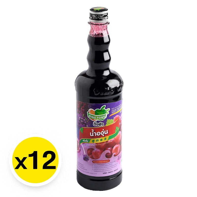 (ยกลัง) ติ่งฟง องุ่น 760ml 12ขวด