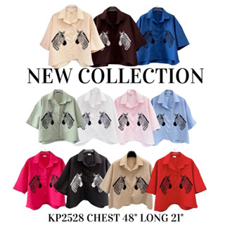 เสื้อเชิ้ตแขนสั้นสุดมินิมอล อกใหญ่ over size เพิ่มดีเทลน่ารั…