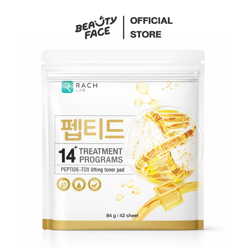 [ ใหม่ ] PEPTIDE-TOX Lifting Toner Pad โทนเนอร์แพด แพดลิฟติ้ง กระชับหน้า ลดเลือนริ้วรอย ผิวชุ่มชื้น หน้าใส เสริมเกราะผิว