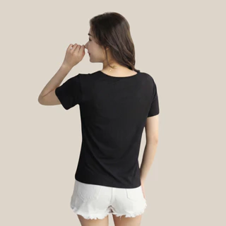 WsimpleBra | Bambi Top Shirt เสื้อยืด ผ้าบางเบา แขนสั้น มีบราในตัว เลิกใส่ชุดชั้นในและซิลิโคลปิดจุก