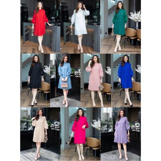 Cutie Minute L4833 ชุดเดรสผ้าอัดพลีท Premium ใช้ผ้าชีฟองจัดแ…