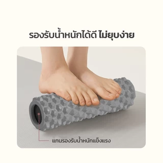 Hanaso ลูกกลิ้งนวด Foam Roller โรลเลอร์ ลูกกลิ้งโฟม ปุ่ม 3 มิติ นวดกล้ามเนื้อ ผ่อนคลาย ยืดหยุ่น