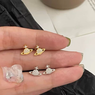💖มีส่งด่วน💖 ต่างหูดาวเสาร์ ต่างหูจิวกลม จิวหูเงิน 1คู่ พร้อมส่ง
