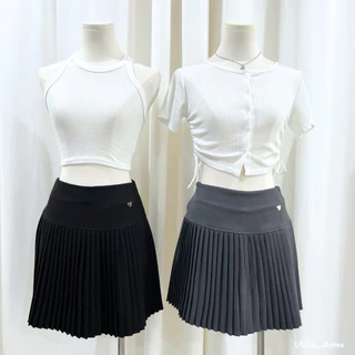 LITTLE KOREA - รุ่น Tiny Pleats ยาว 15”-16” 6 สี เอว 23”-31” กระโปรงเทนนิสทรงพลีท มีซับใน