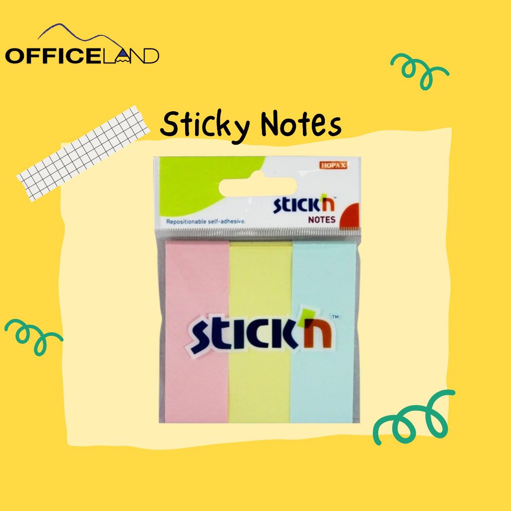 Stick’n สติ๊ก'เอ็น กระดาษโน้ต/ฟิล์มโน้ต หัวกาว รุ่น E389 50 แผ่น สีพาสเทล