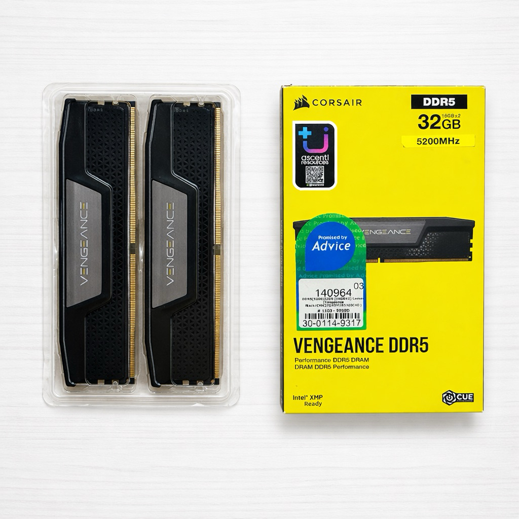 (ทักแชท8,990฿) แรมพีซี RAM DDR5 32GB (16GBx2) BUS 5600MHz CORSAIR VENGEANCE DDR5 แรม DDR5 6000