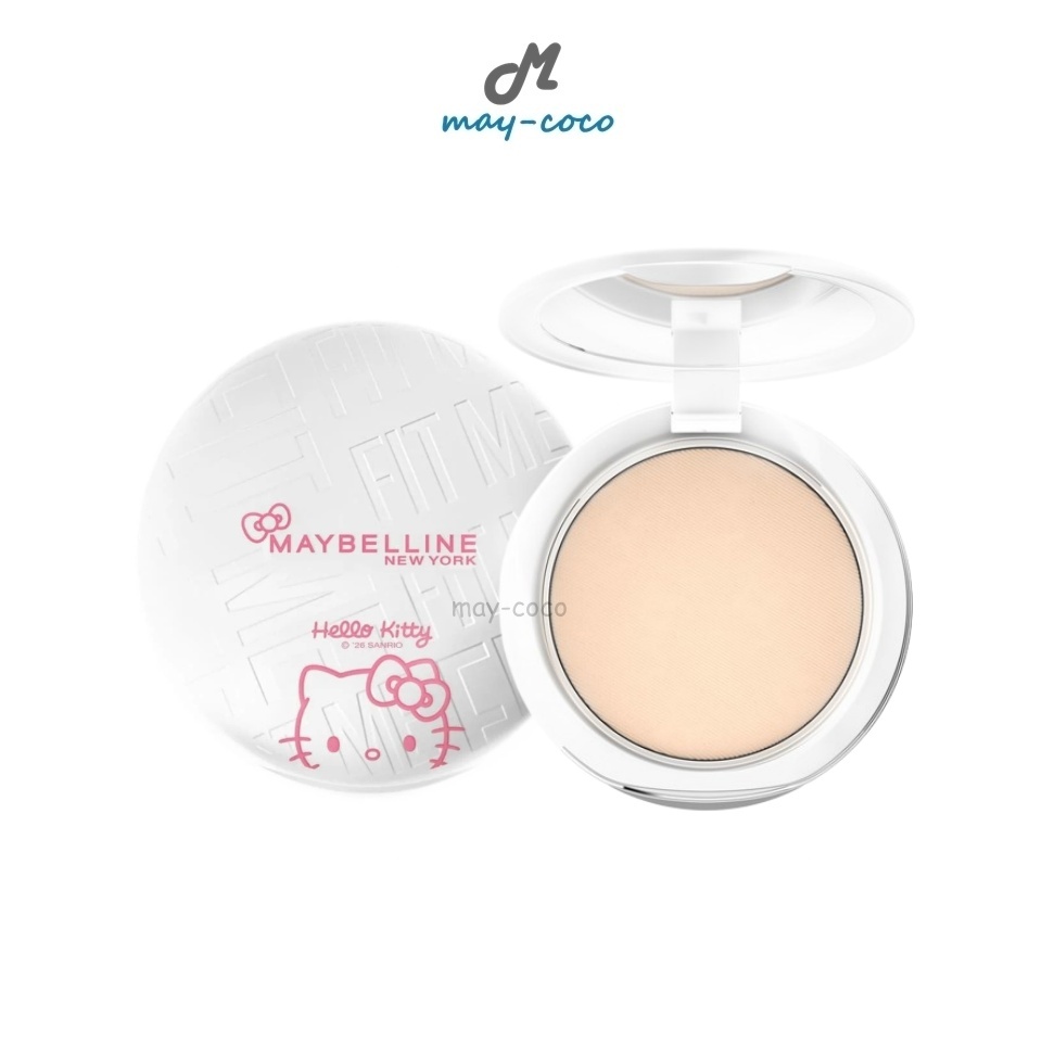 ถูก/แท้/มีไลฟ์ แป้ง Maybelline x Hello Kitty Fit Me Matte&Poreless Powder เมย์เบลลีน แป้งพัฟ แป้งคุม
