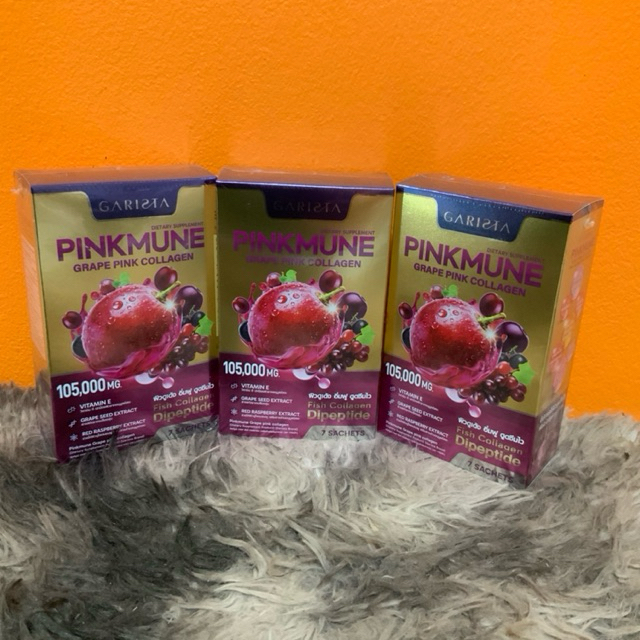 Garista Pinkmune Grape Pink Collagen 1กล่องมี7ซอง